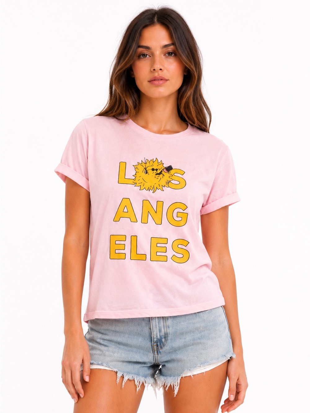 The Laundry Room Los Angeles Graphic Tee Pink Medium NWT
